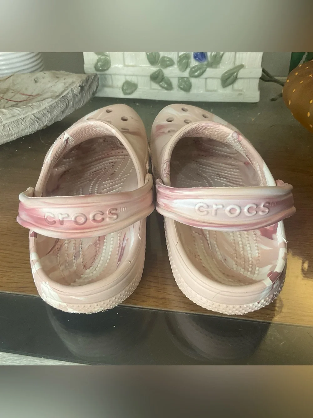CROCS KIDS CLASSIC MARBLED CLOGS SZ J3